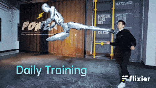 Unitree h2 Flying kick