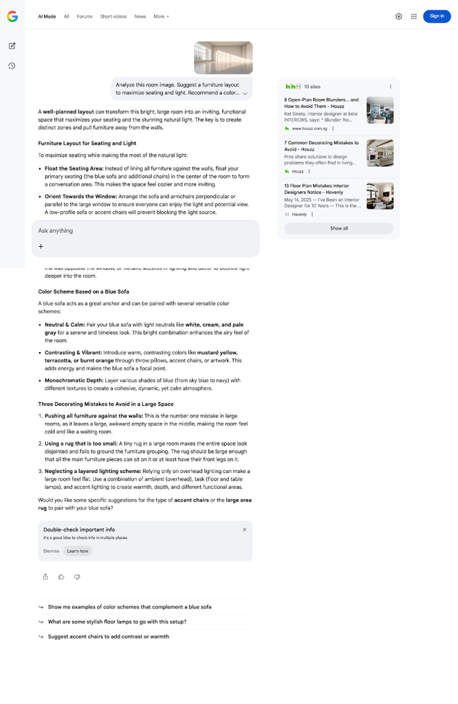Google Gemini/Screenshot by eWeek