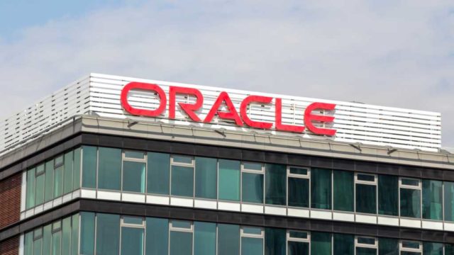 Oracle sign on building