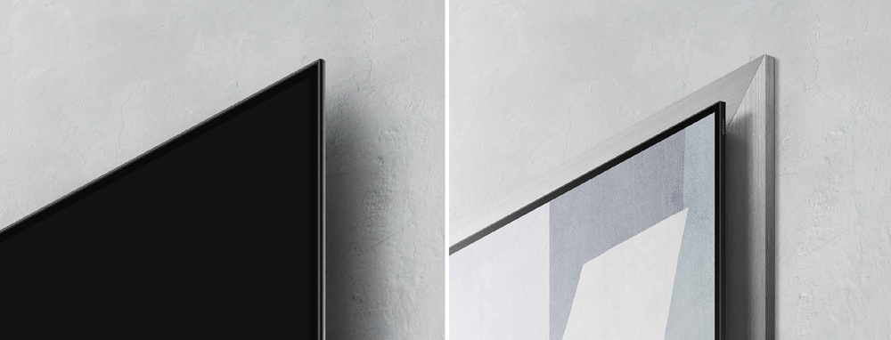 (From left) A comparison of a conventional OLED TV and the OLED TV S95H