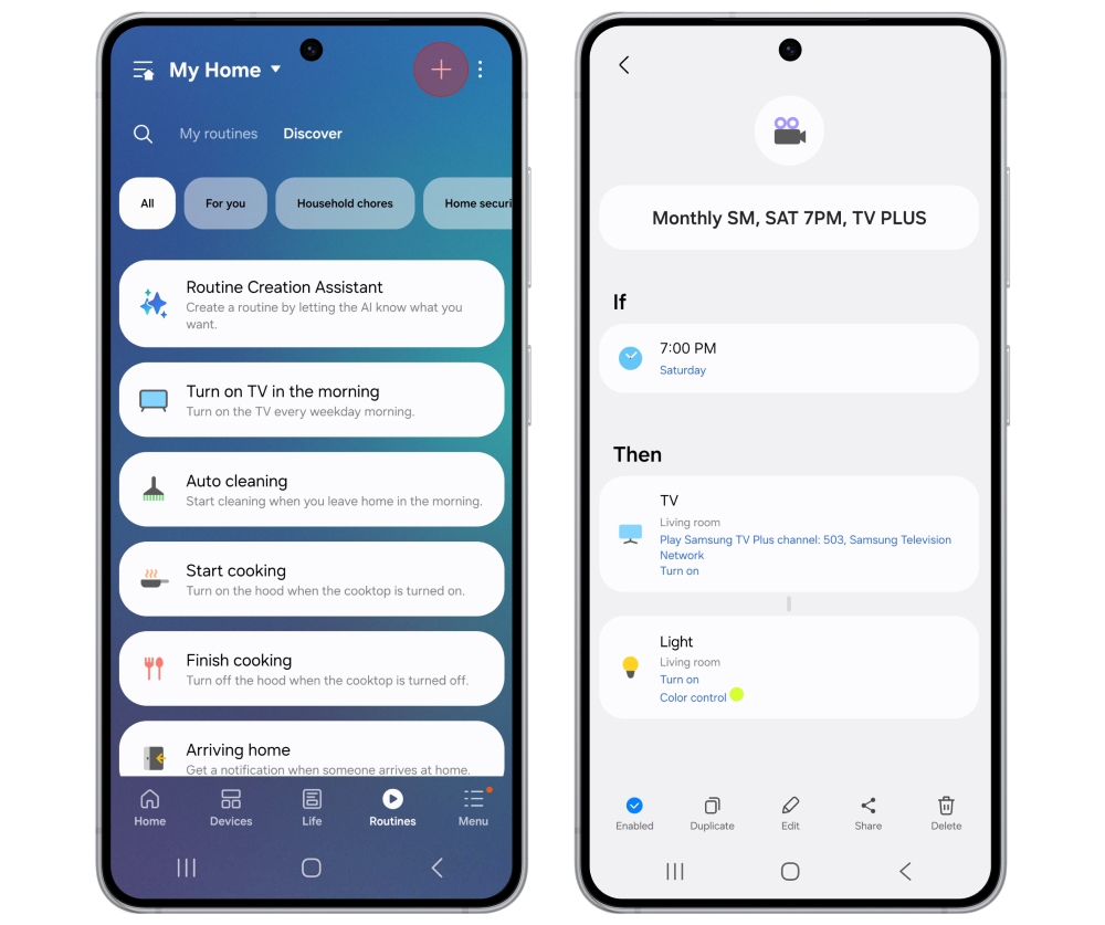 Viewers can also use SmartThings on any smartphone or Samsung TVs to set reminders before each stream.