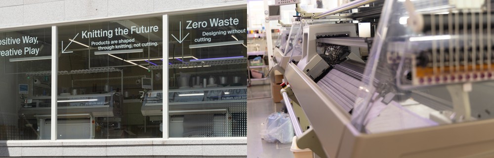 PLEATSMAMA uses recycled yarn and 3D knitting technology to reduce fabric waste. (Photo courtesy of PLEATSMAMA)