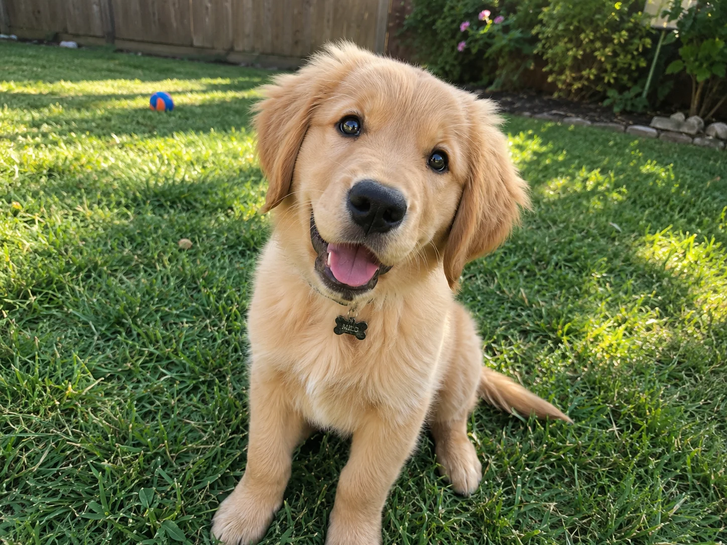 A golden retriever puppy.