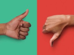 How AI impacts web site reliability engineering Thumbs up, thumbs down. Green and red background.