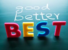 Which AI mannequin do you have to guess your organization on? The words "good, better, best" in colorful letters on a chalkboard background.
