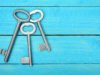 Microsoft nearly gave away the keys to everybody’s Azure… Top view of three 3 keys on a wooden blue table
