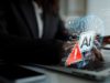 Why enterprise AI tasks hold failing AI interface showing prompt error warning and system alert. AI prompt failure can lead to incorrect output or hallucination. Managing AI prompt error is crucial in safe AI deployment. Muxer